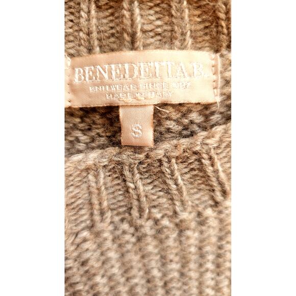 Benedetta B Womens Knit, Wool Alpaca Blend, Crew Neck, Hi-Lo, New, Sweater, Sz S - Picture 5 of 8